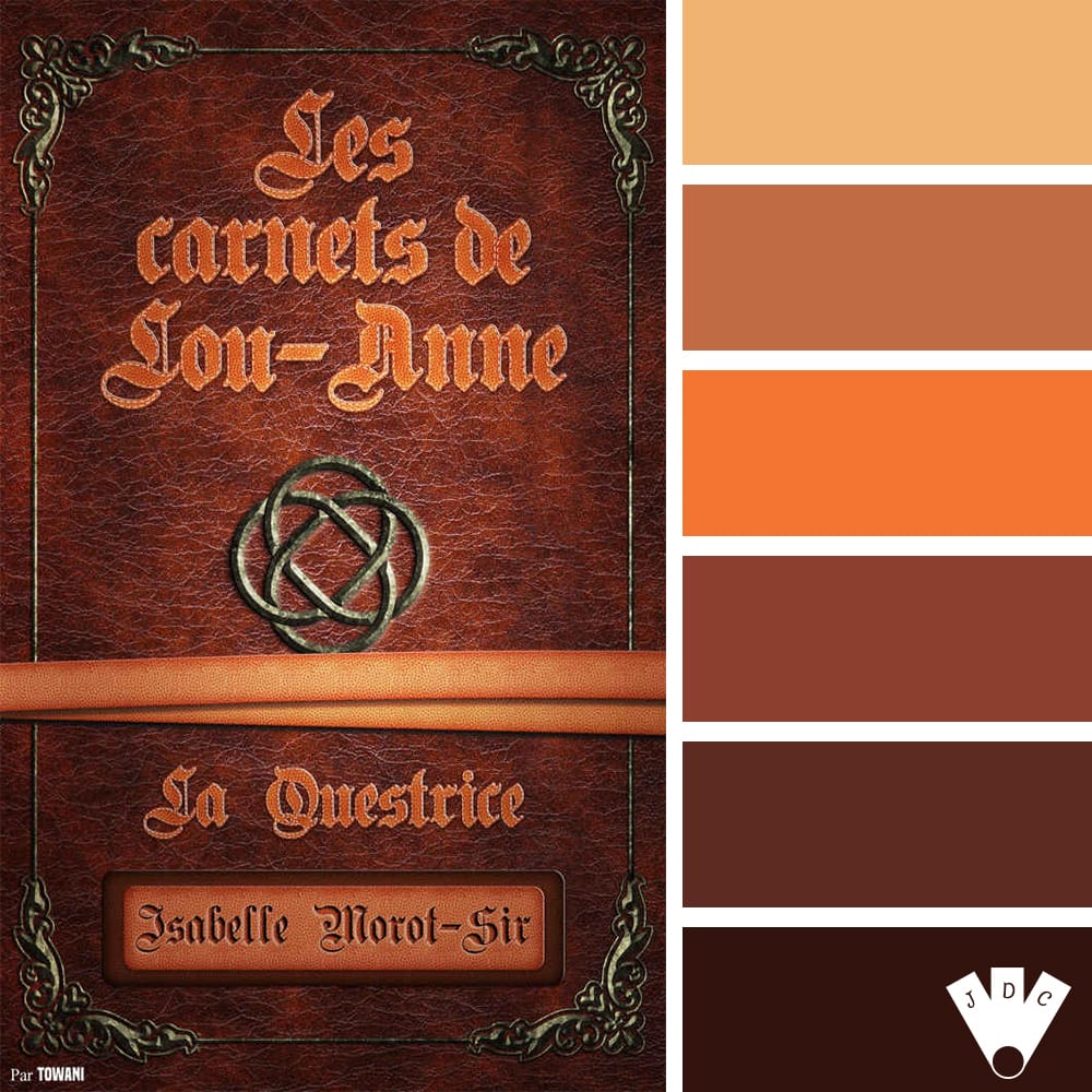 Color palette du livre "Les carnets de Lou-Anne : La Questrice" d'Isabelle Morot-Sir