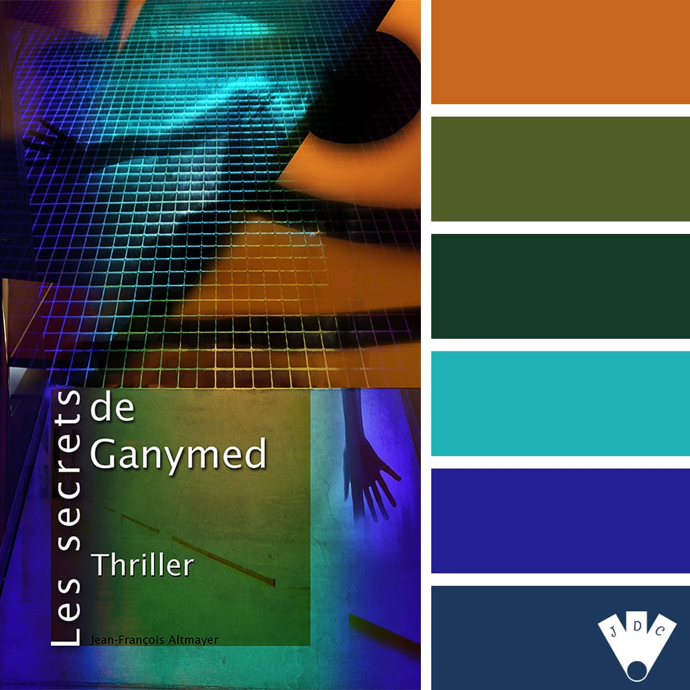 Color palette du livre "Les secrets de Ganymed" de l'auteur auto-édité Jean-François Altmayer