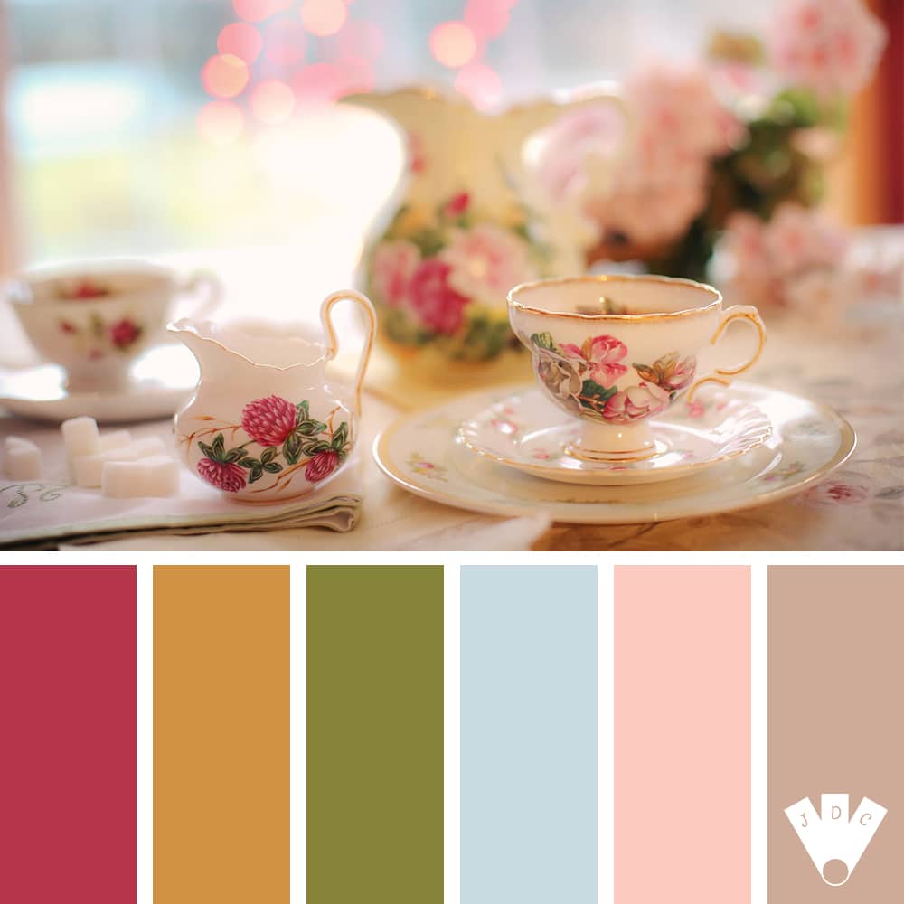 Color palette pour un tea time tout en douceur