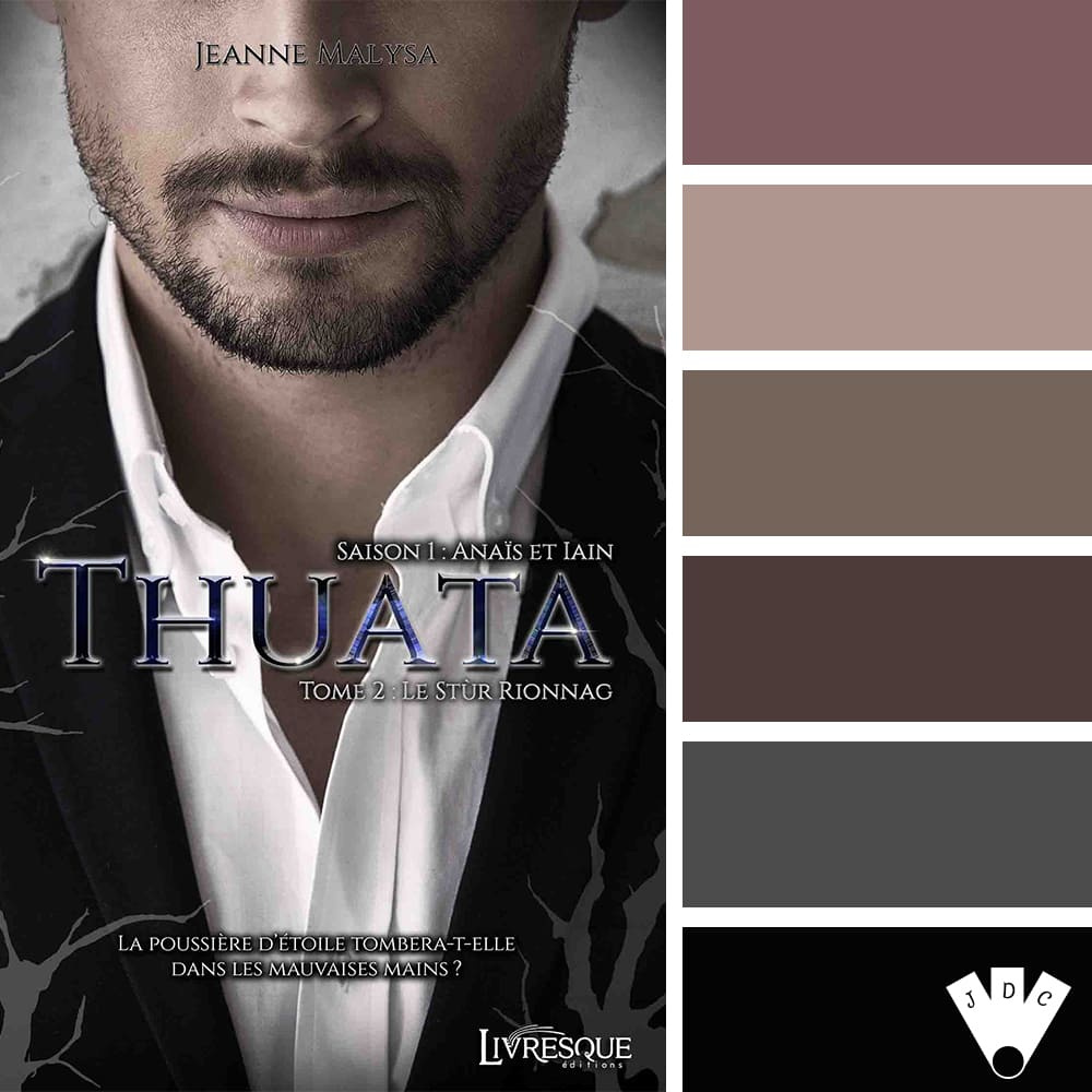 Color palette du livre "Thuata Saison 1 Tome 2" de l'auteure Jeanne Malysa