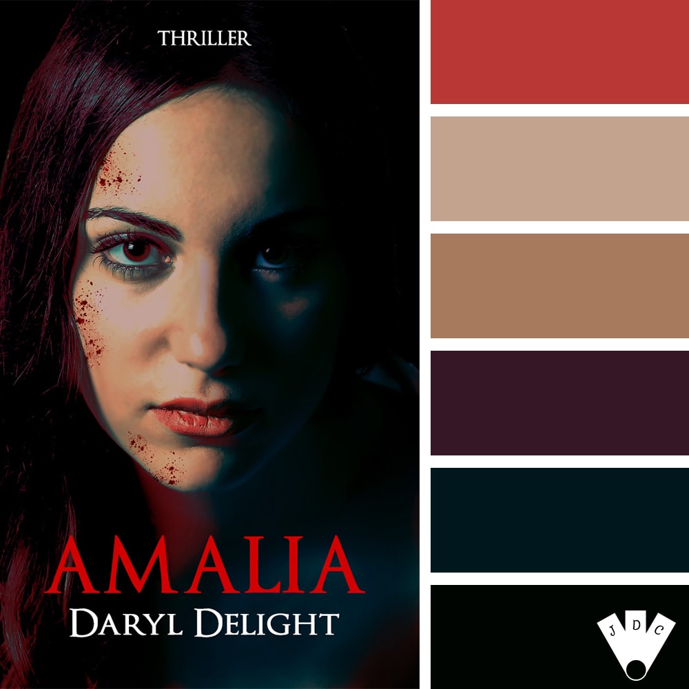 Color palette du livre "Amalia" de l'auteur auto-édité Daryl Delight