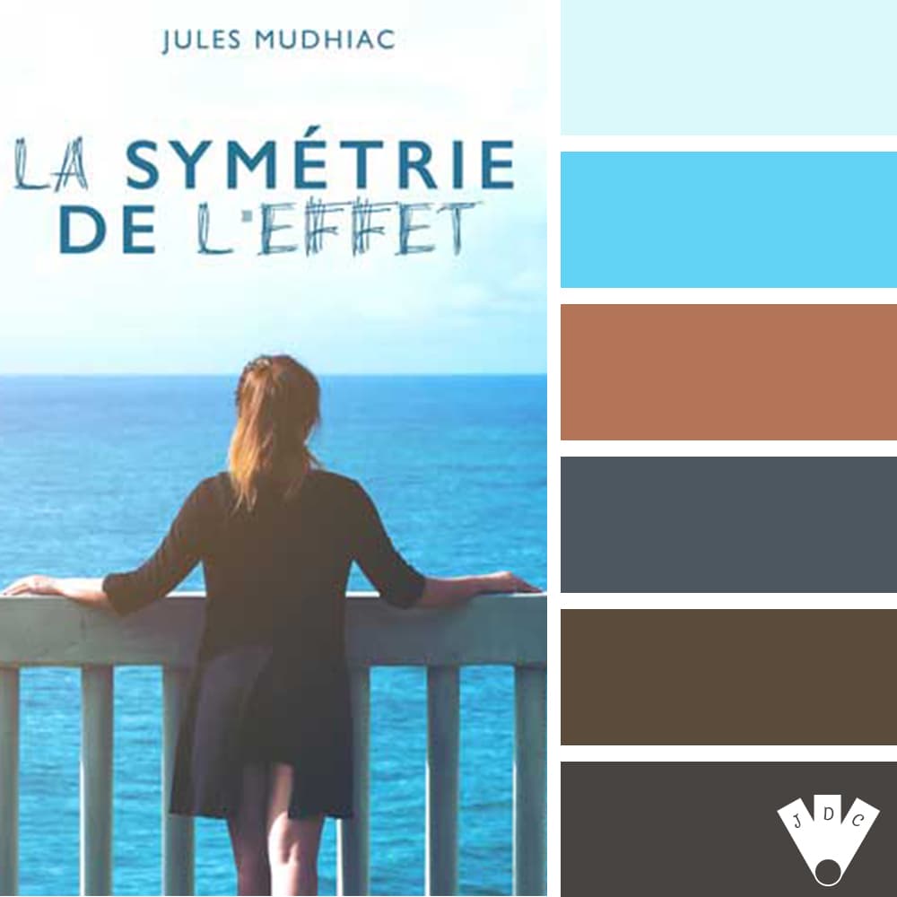 Color palette du livre "La symétrie de l'éffet" de l'auteur Jules Mudhiac