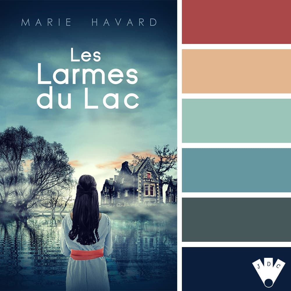 Color palette du livre "Les larmes du lac" de l'auteure auto-édité Marie Havard