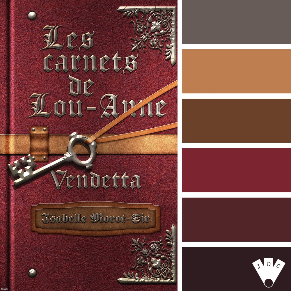 Color palette du livre "Les carnets de Lou-Anne T3 : Vendetta" d'Isabelle Morot-Sir