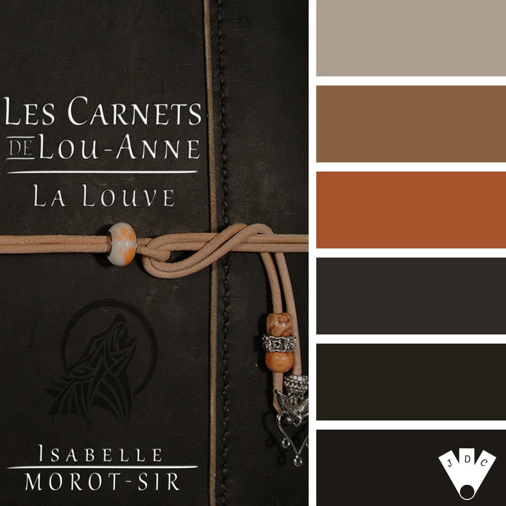 Color palette du livre "Les carnets de Lou-Anne : La louve" d'Isabelle Morot-Sir