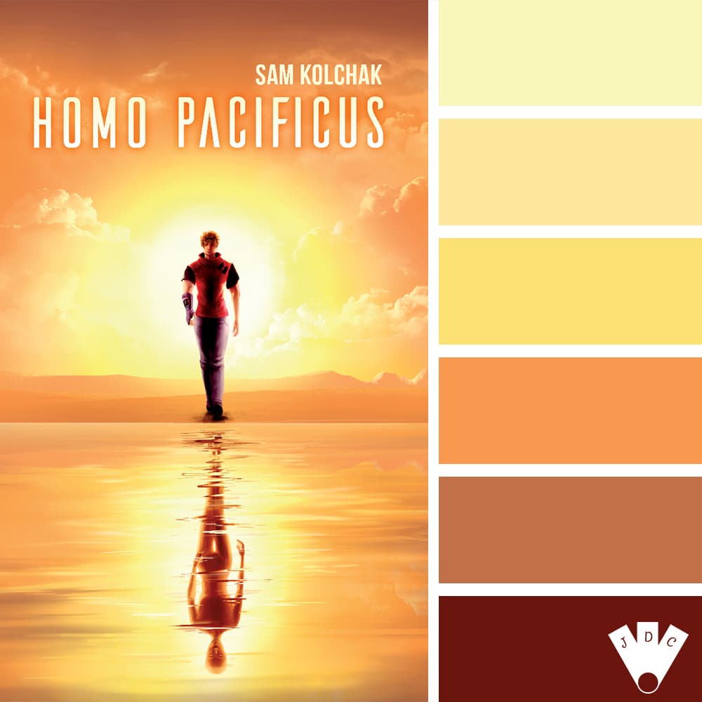 Color palette du livre "Homo pacificus" de l'auteur Sam Kolchak