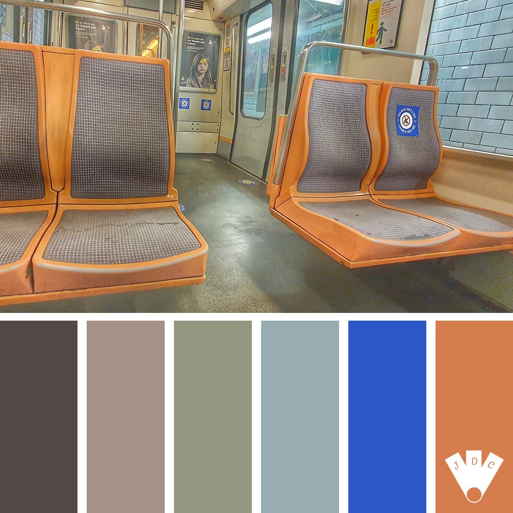 color palette d'une photo de callistta photographie. Le métro parisien en période de covid19