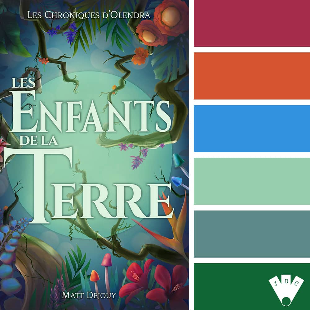 Color palette du livre "Les Enfants de la Terre : Les Chroniques d'Olendra" de Matt Dejouy