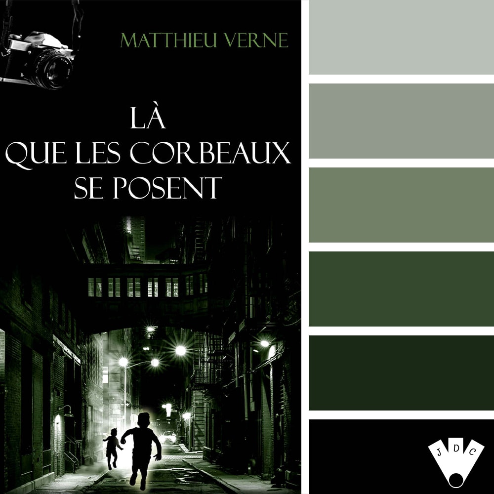 Color palette du livre "Là que les corbeaux se posent" de l'auteur auto-édité Mathieu Verne