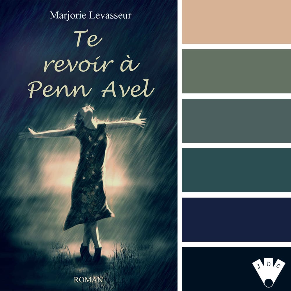 Color palette du livre "Te revoir à Penn Avel" de l'auteur Marjorie Levasseur