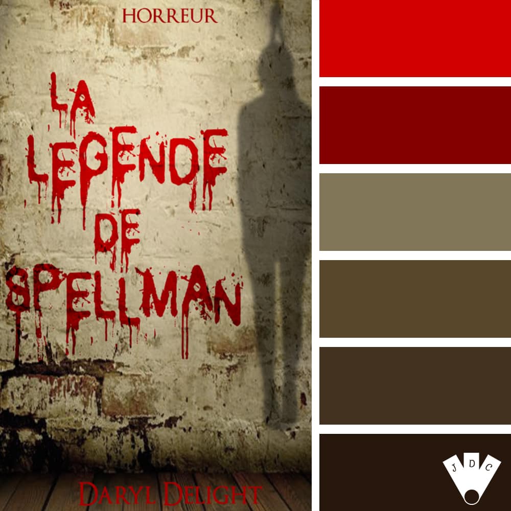 Color palette du livre "La légende de spellman" de l'auteur auto-édité Daryl Delight