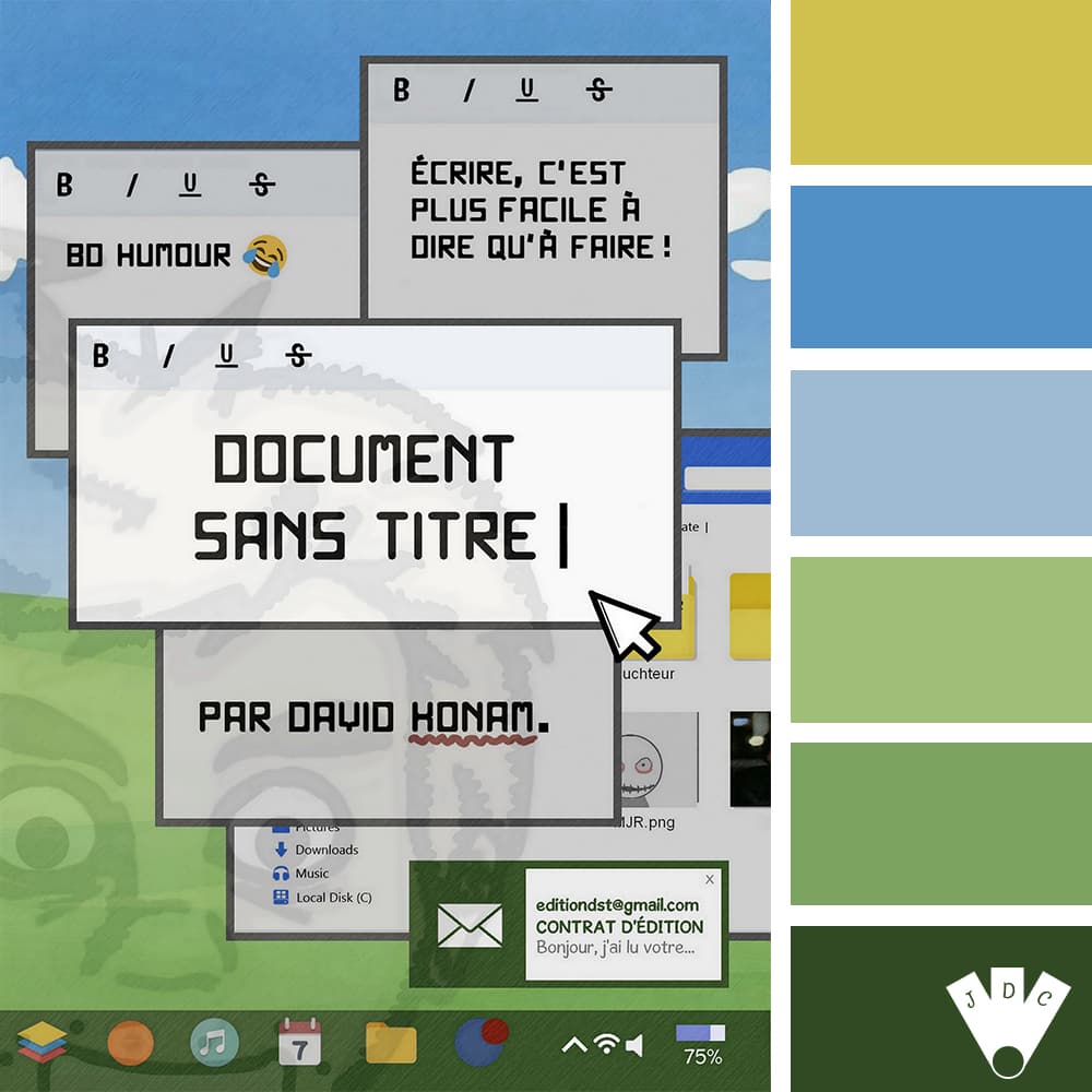 Color palette du livre "Document sans titre" de l'auteur David Konam
