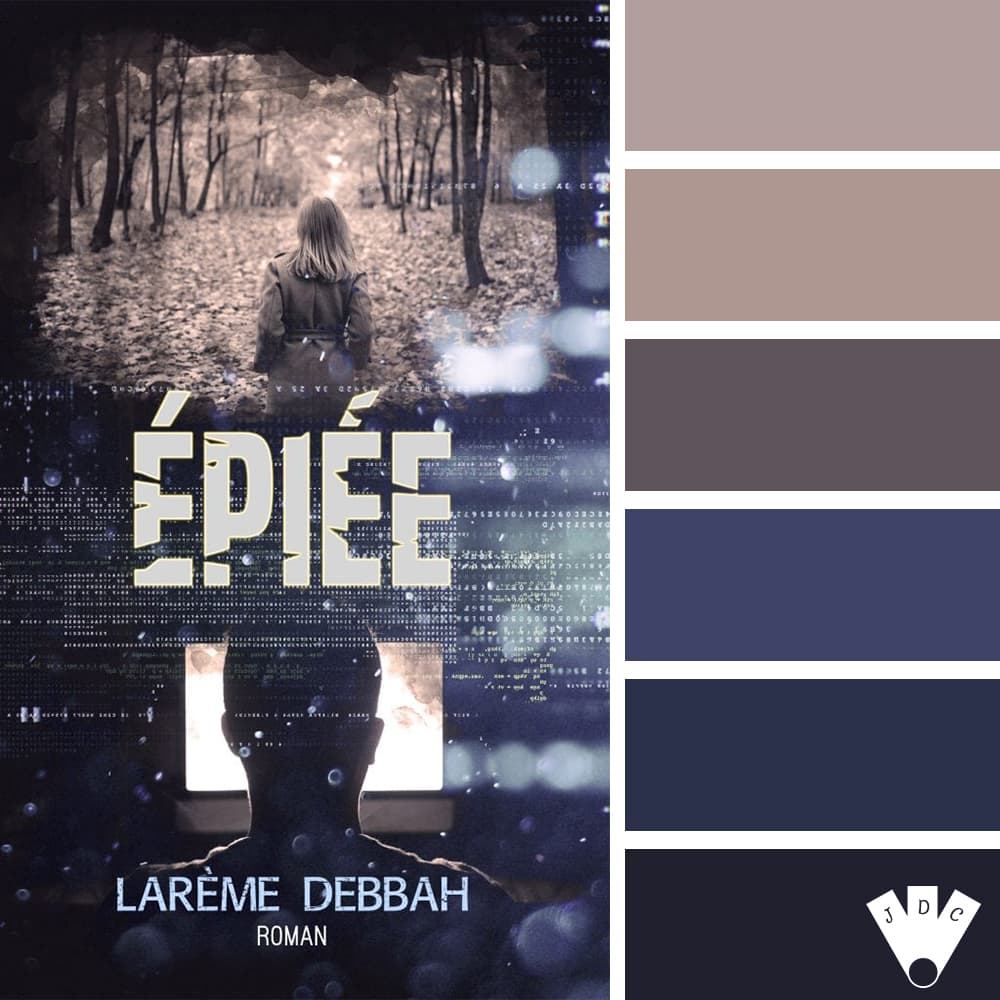 Color palette du livre "Épiée" de l'auteure auto-édité Larème Debbah