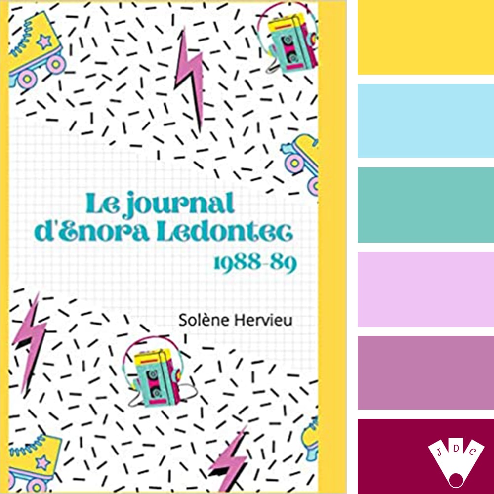 Color palette du livre "Le journa d'Enora Ledontec : 1988-89" de l'auteure Solène Hervieu