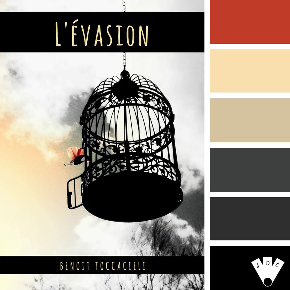 Color palette du livre "L'évasion" de l'auteur Benoit Toccacieli