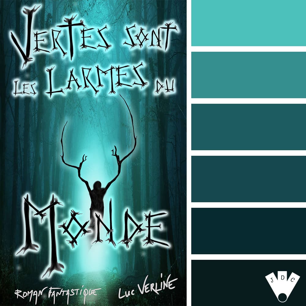 Color palette du livre "Verte son les larmes du monde" de l'auteur Luc Verline