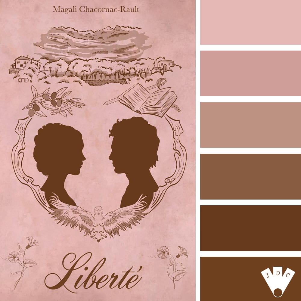 Color palette du livre "Liberté" de l'auteure Magali Chacornac-Rault