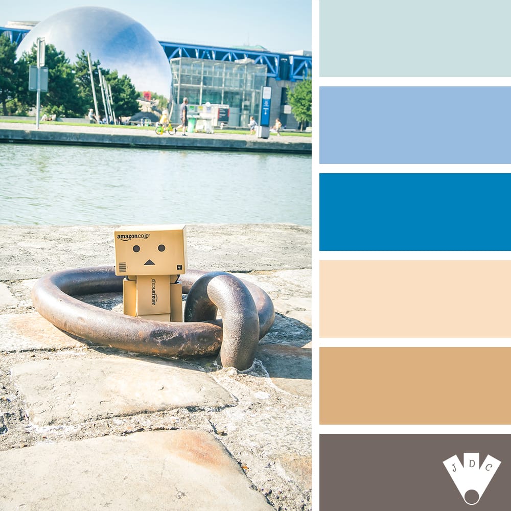 Color palette à partir d'une photo de "danbo à la Géode" par la photographe Callistta Photographie