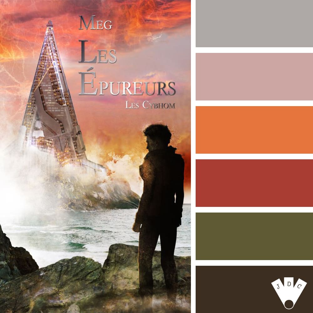 Color palette du livre "Les épureurs : les cybhom" de l'auteure MEG