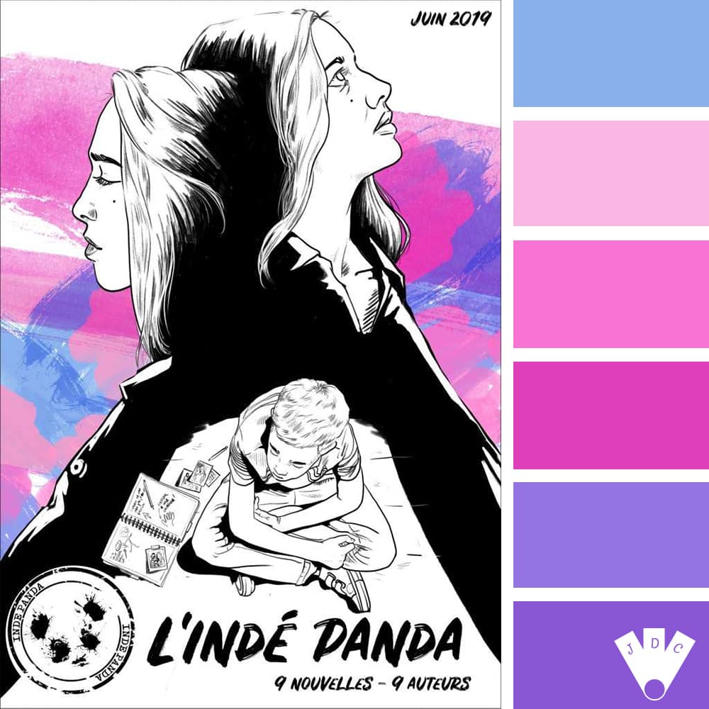 Color palette du magazine l'Indé Panda n°8