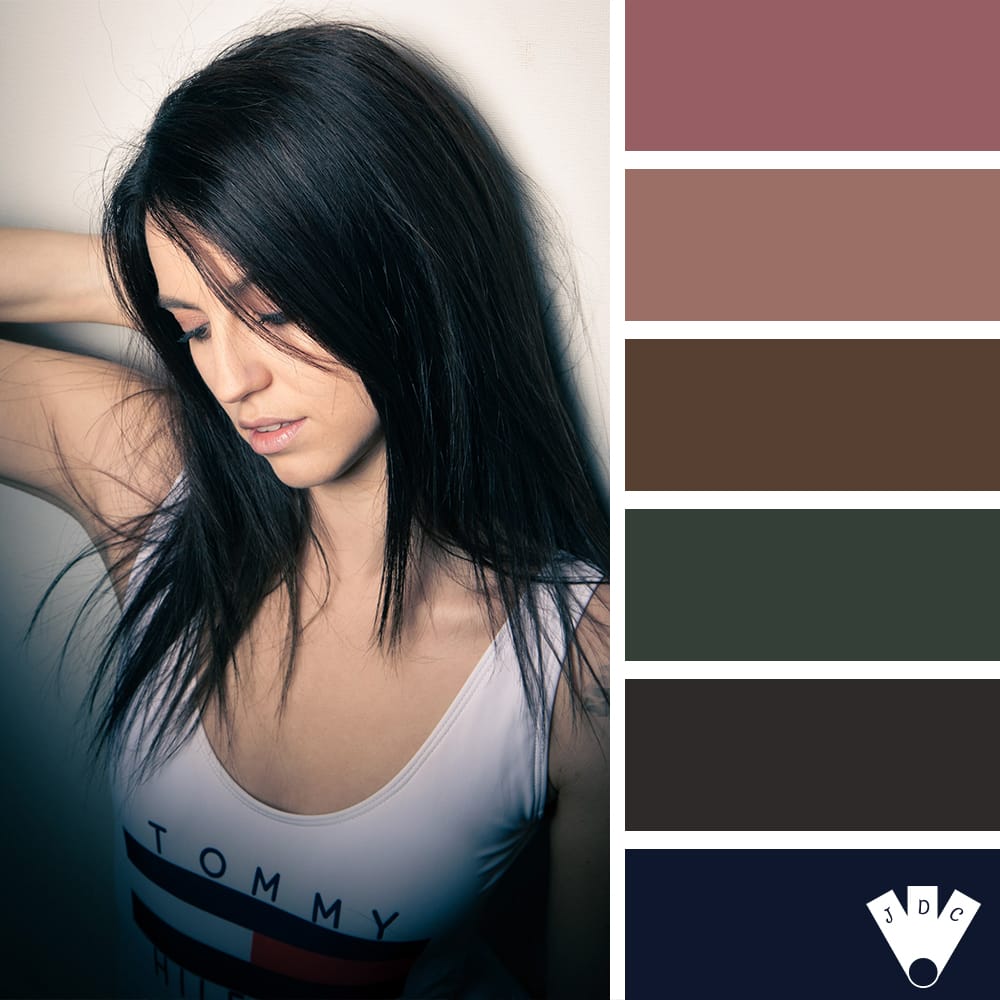 Color palette à partir d'une photo faite par le photographe OuiOuiPhoto et son modèle Laureen