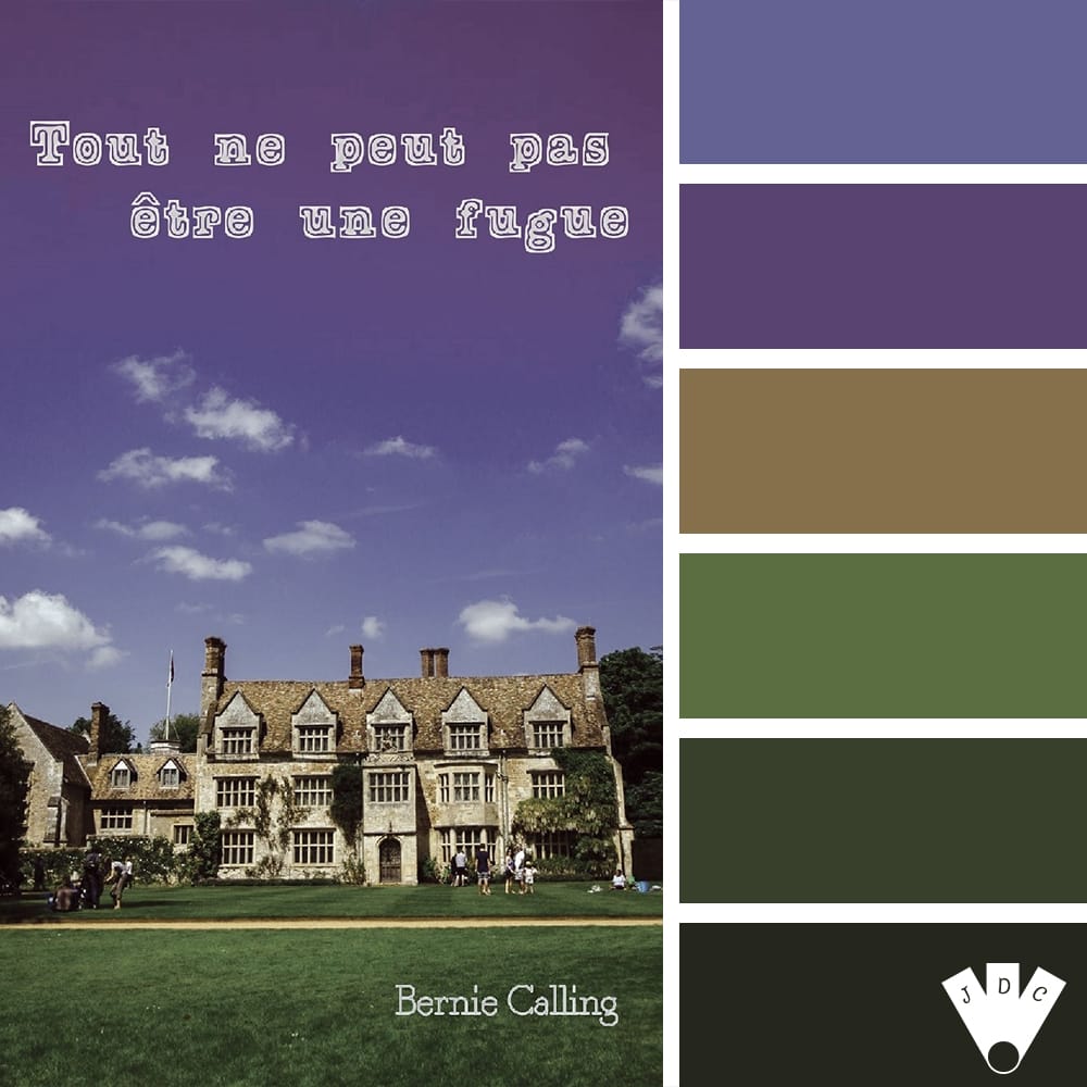 Color palette à partir de la couverture du livre "Tout ne peut pas être une fugue" de l'auteur Bernie Calling