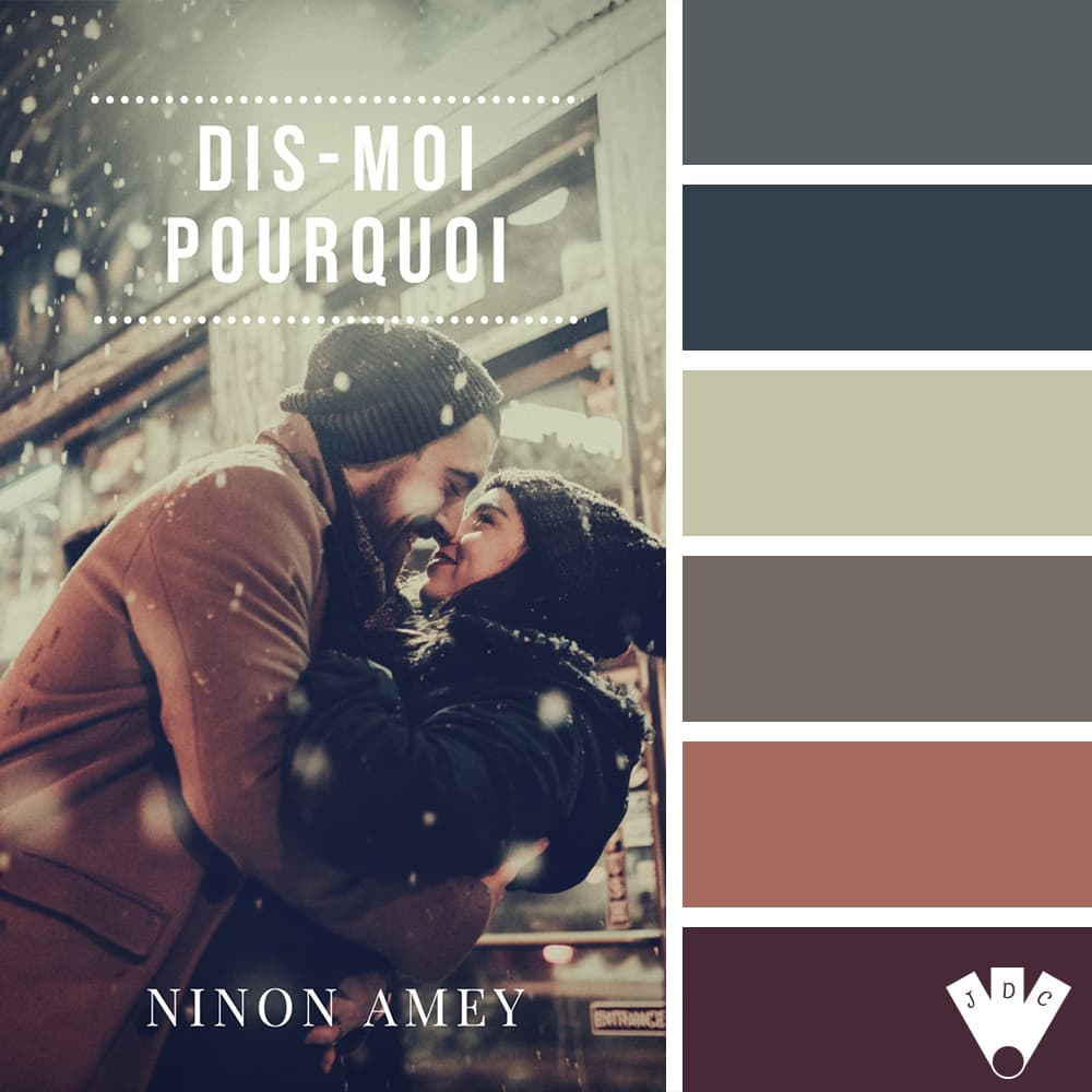 Color palette à partir de la couverture du livre "Dis-moi pourquoi" de l'auteure Ninon Amey