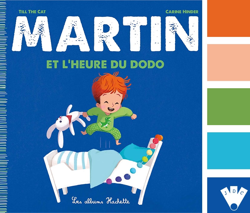 Color palette à partir de la couverture du livre 'Martin et l'heure du dodo" par Till the Cat