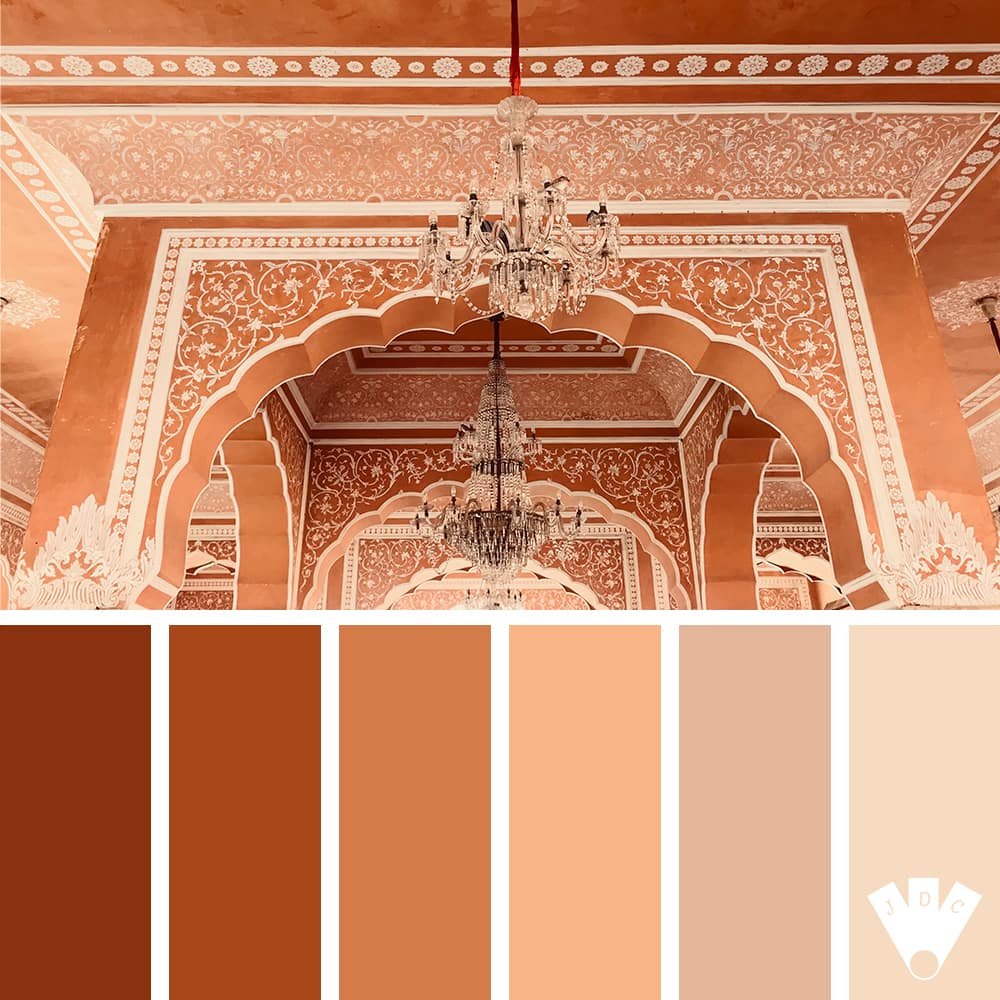 Color palette à partir d'une photo d'architecture au Rajasthan