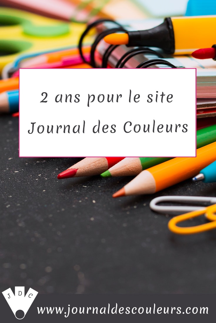 2 ans pour le site journal des couleurs