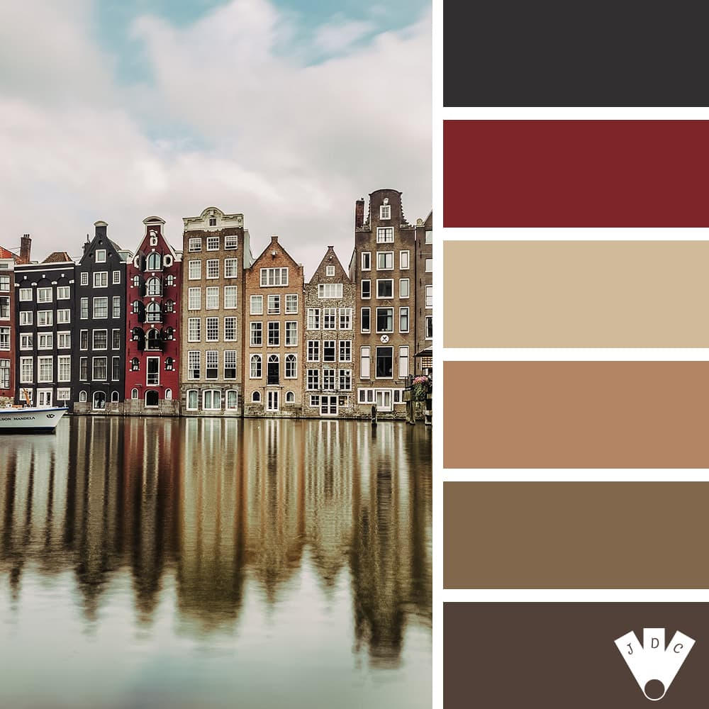 Color palette à partir d'une photo de la ville Amsterdam
