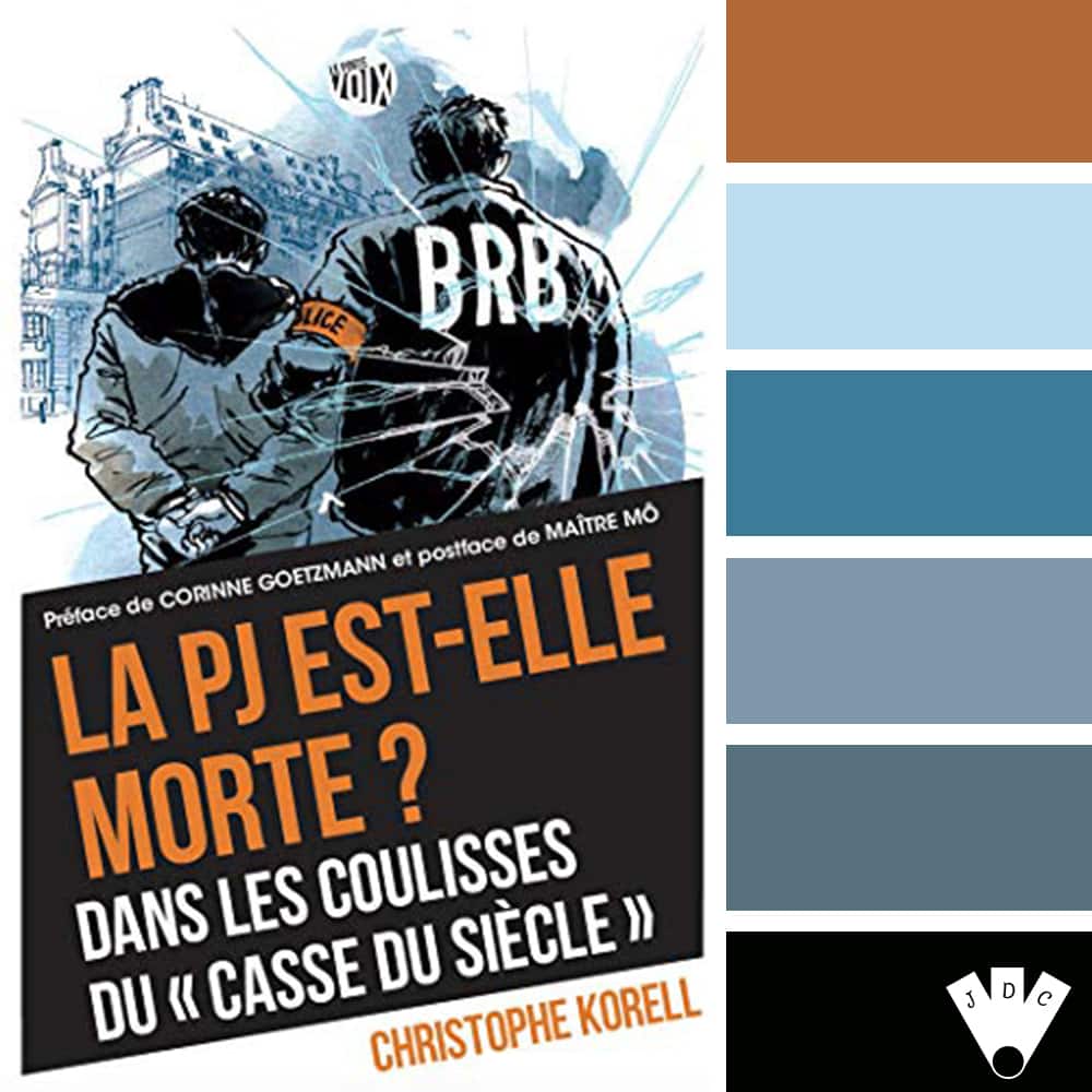 Color palette à partir de la couverture du livre "La pj est-elle morte ?" de l'auteur Christophe Korell