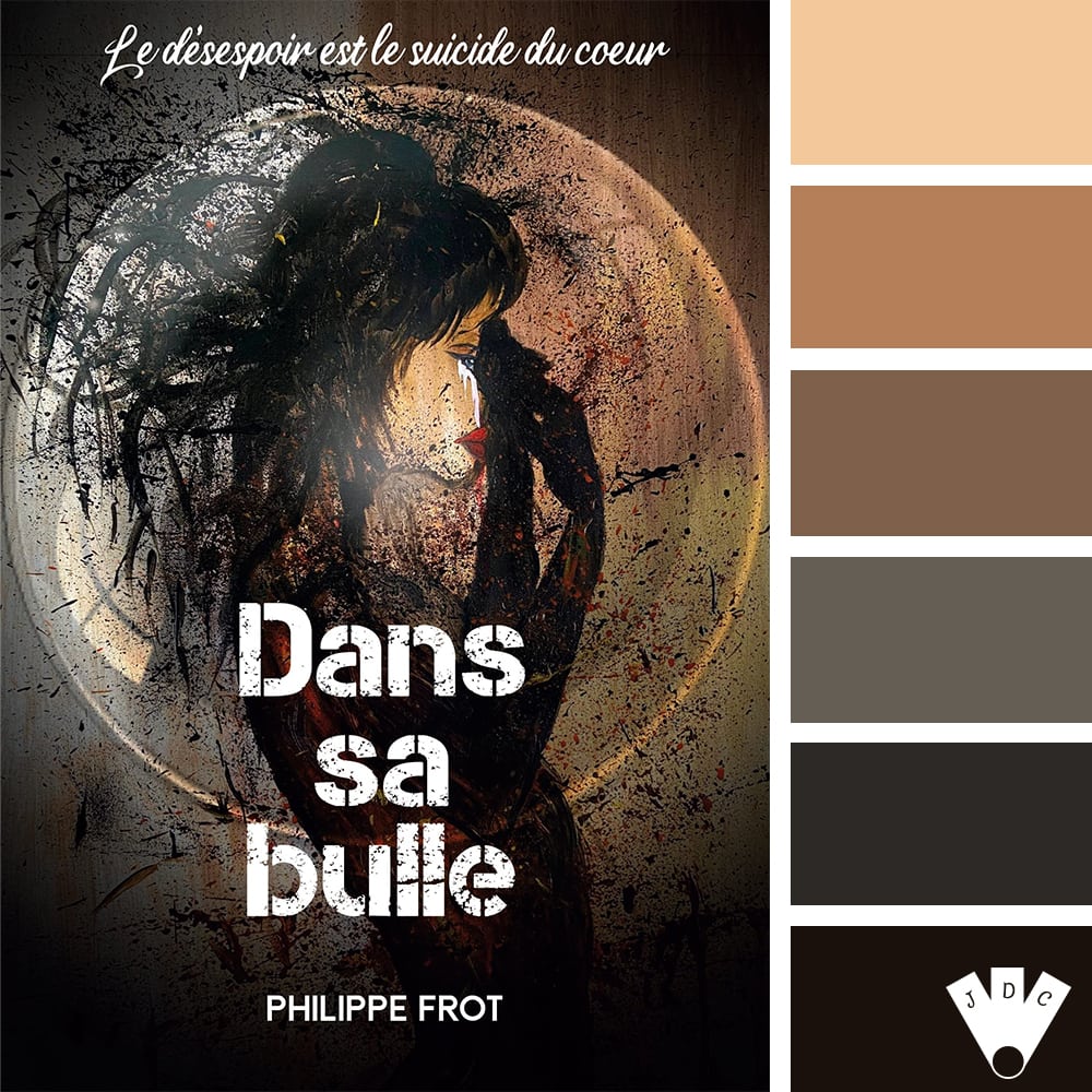 color palette à partir de la couverture du livre "Dans sa bulle" de l'auteur Philippe Frot