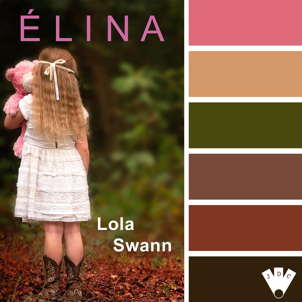 Color palette à partir de la couverture du livre "Élina" de l'autrice Lola Swann