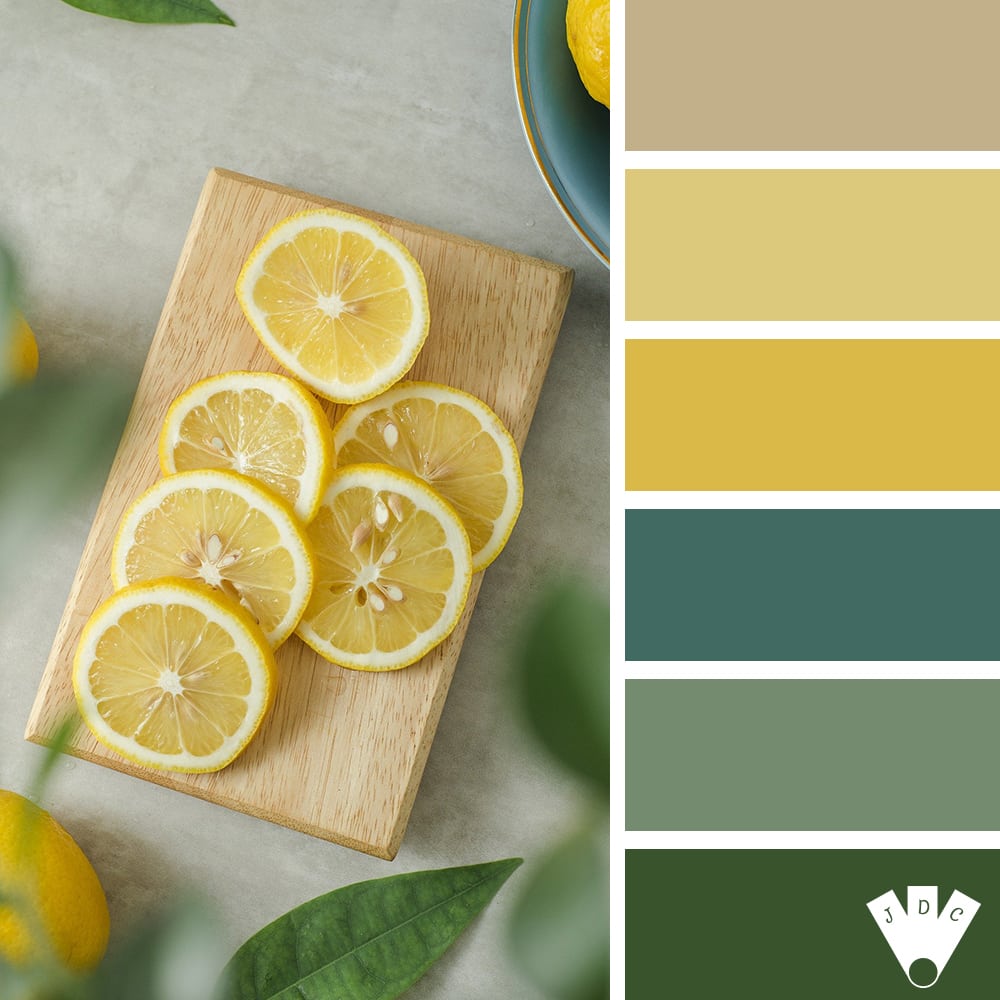 Color palette d'une photo de citron