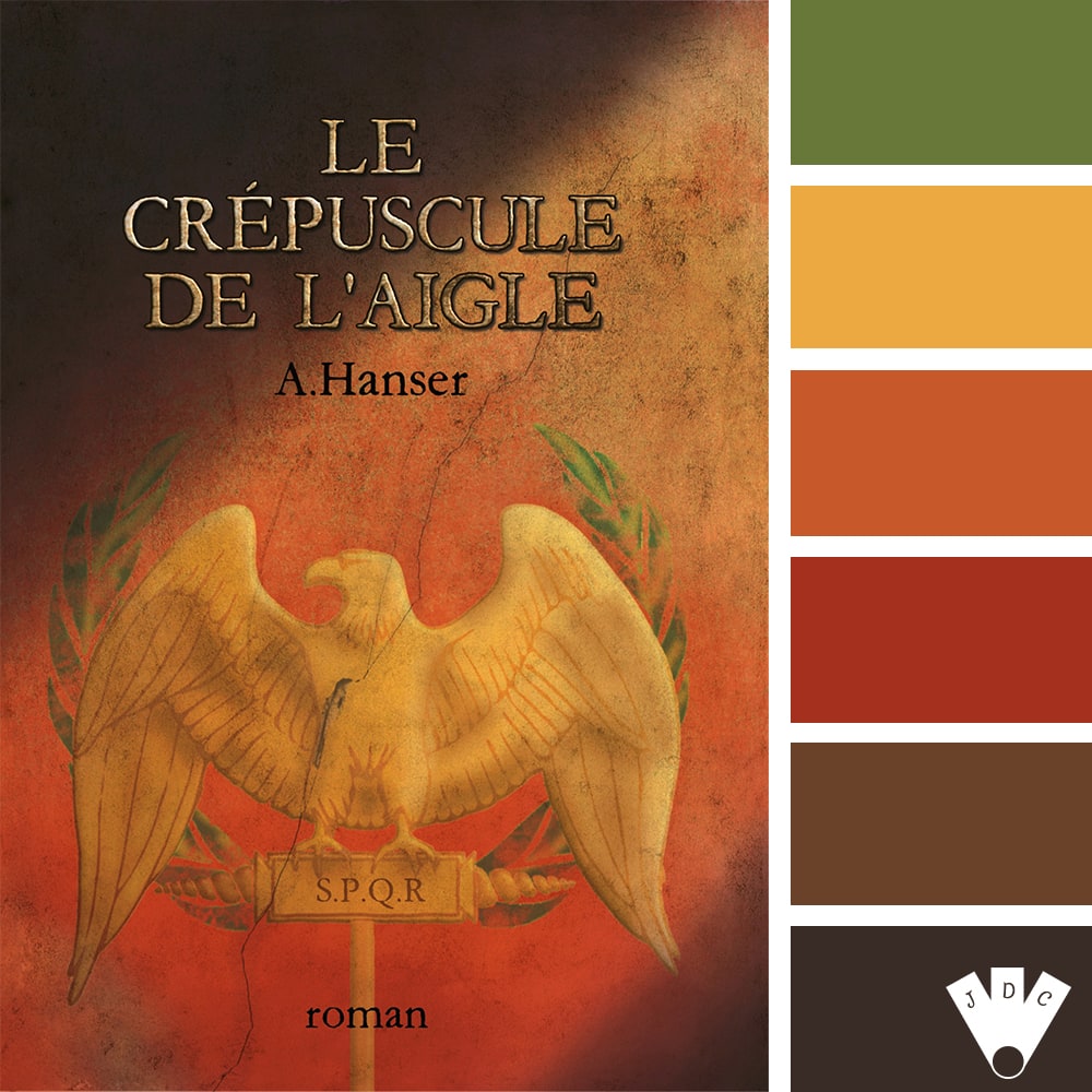 Color palette à partir de la couverture du livre "Le crépuscule de l'aigle" de Amélie Hanser