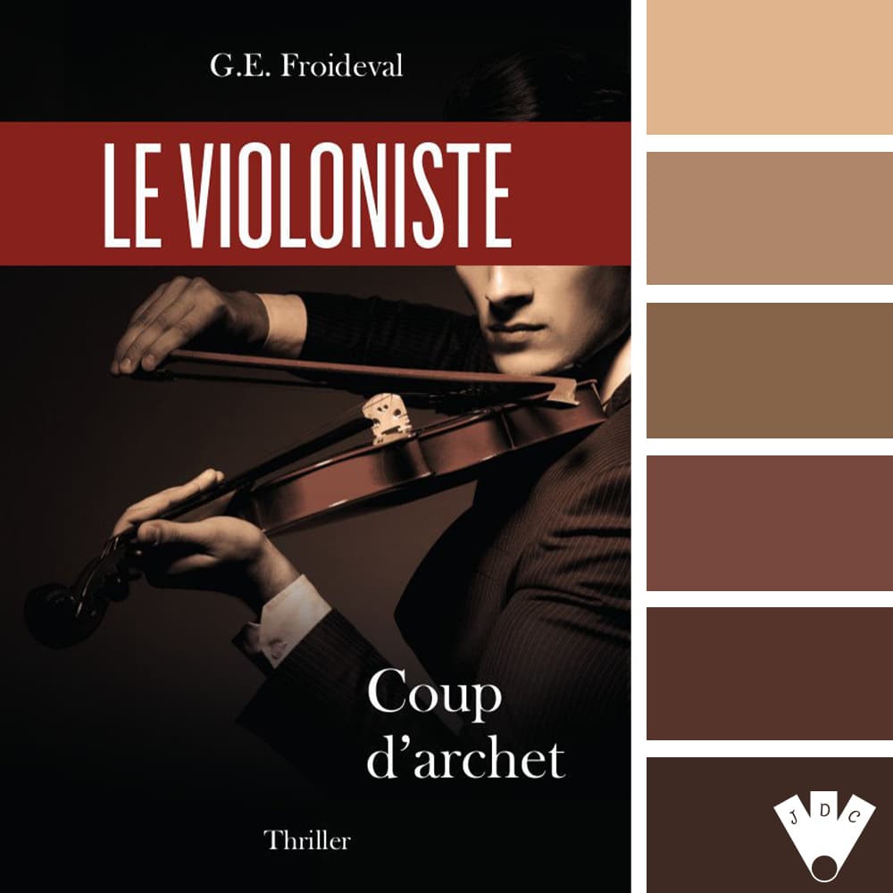 Color palette à partir de la couverture du livre "Le violoniste" de l'autrice G.E. Froideval