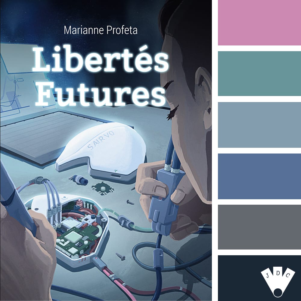 Color palette à partir de la couverture du livre "Libertés futures" de Marianne Profeta