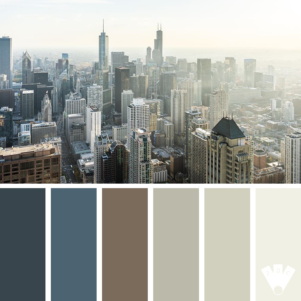 Color palette à partir d'une photo de Chicago.