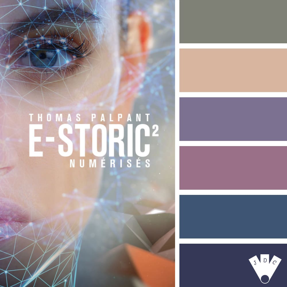 Color palette à partir de la couverture du livre "E-Storic T2 : Numérisés" de Thomas Palpant.