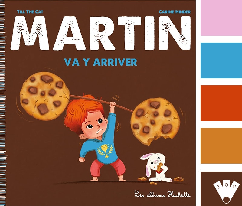 Color palette à partir de la couverture du livre "Martin va y arriver" de l'auteur Till The Cat.