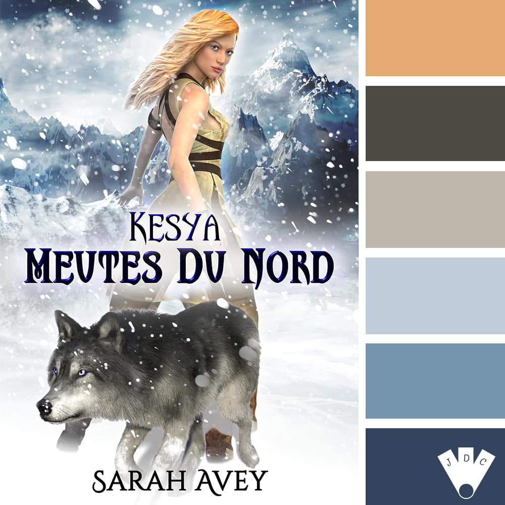 Color palette à partir de la couverture du livre " Meutes du nord T3 : Kesya" de l'autrice Sarah Avey