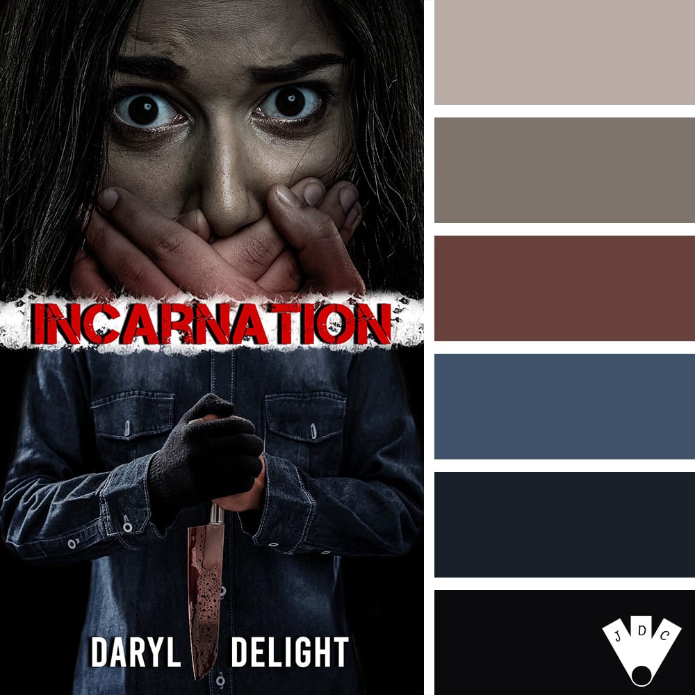 Color palette à partir de la couverture du livre "Incarnation" de l'auteur Daryl Delight