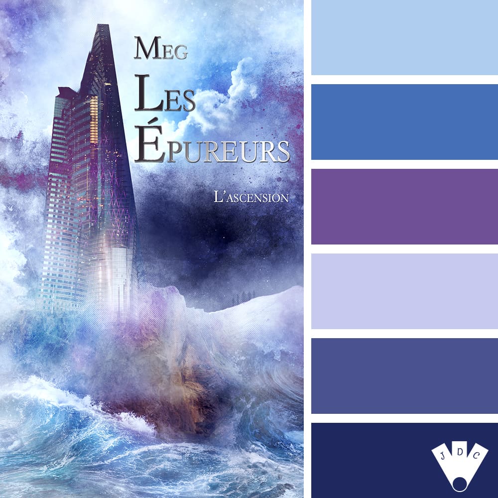 Color palette à partir de la couverture du livre "Les épureurs : L'ascension" par l'autrice MEG.