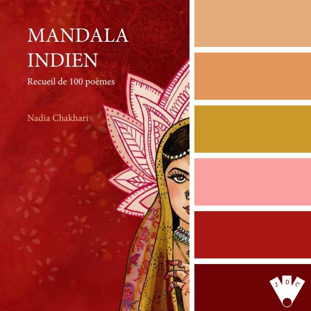 Color palette à partir du livre "Mandala indien" de l'autrice Nadia Chakhari