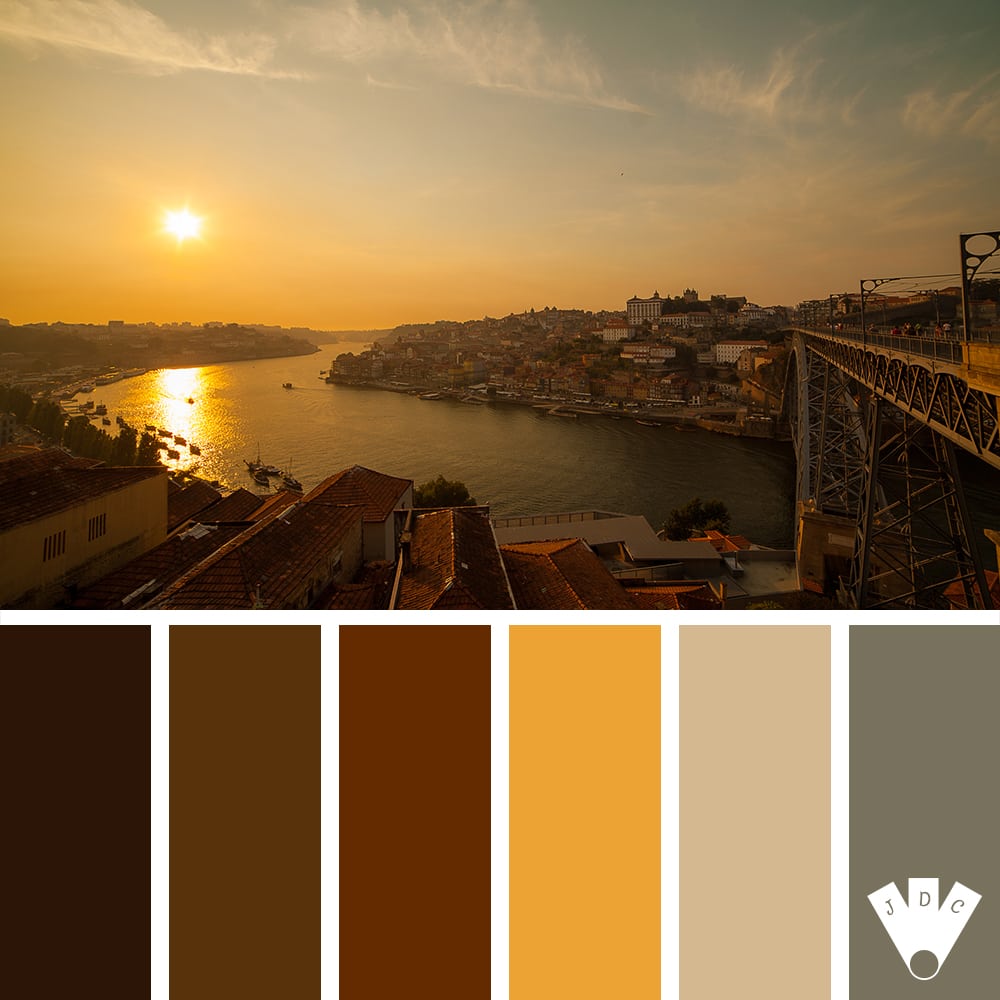 Color palette à partir d'une photo du Portugal par le photographe Thibaut Daumont