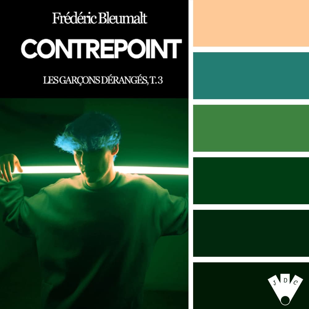 Color palette à partir de la couverture du livre "Les garçons dérangés T3 : Contrepoint" de l'auteur Frédéric Bleumalt