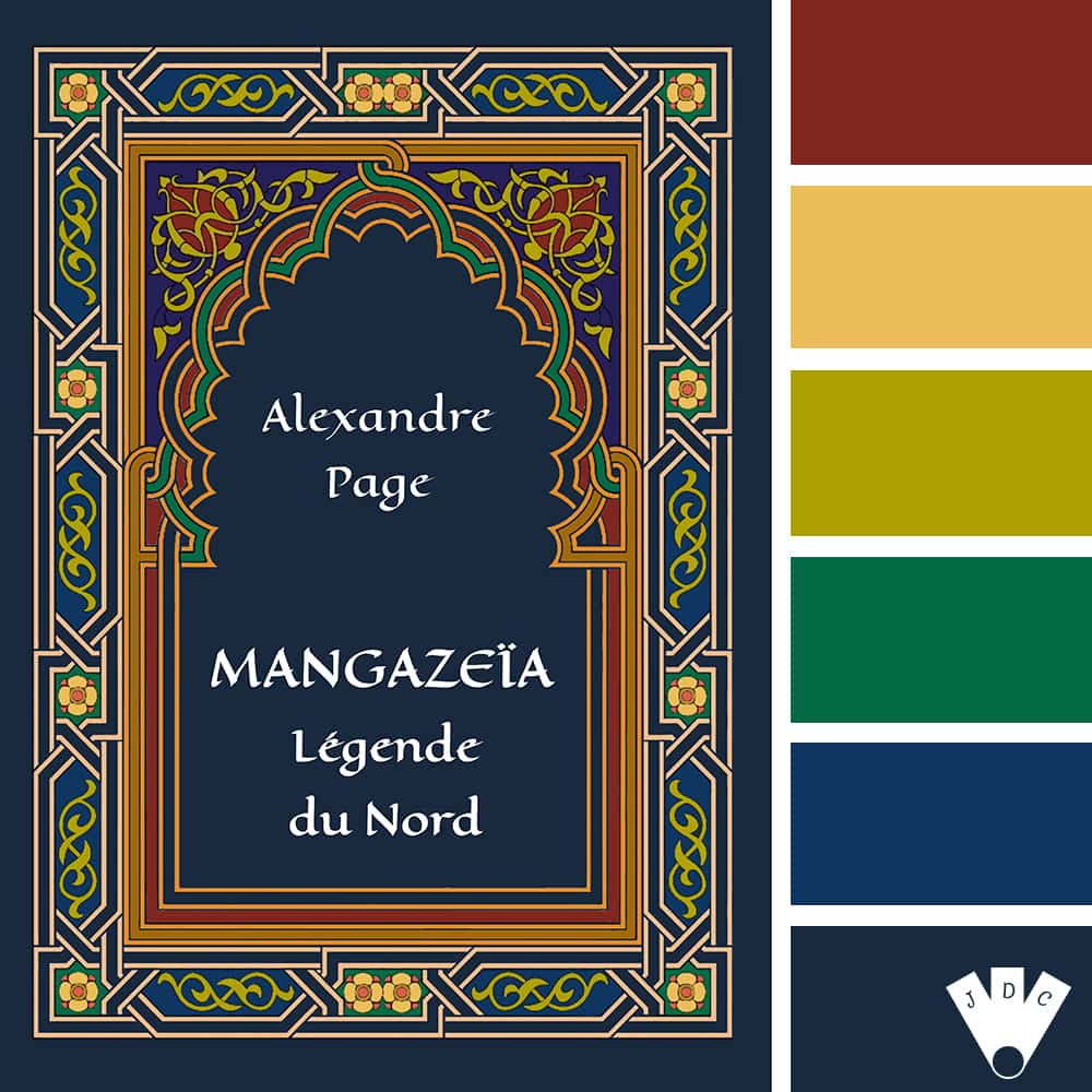 Color palette à partir de la couverture du livre "Mangazeia" de l'auteur Alexandre Page