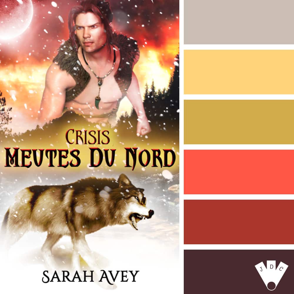 Color palette à partir de la couverture du livre " Meutes du nord T2 : Crisis" de l'autrice Sarah Avey