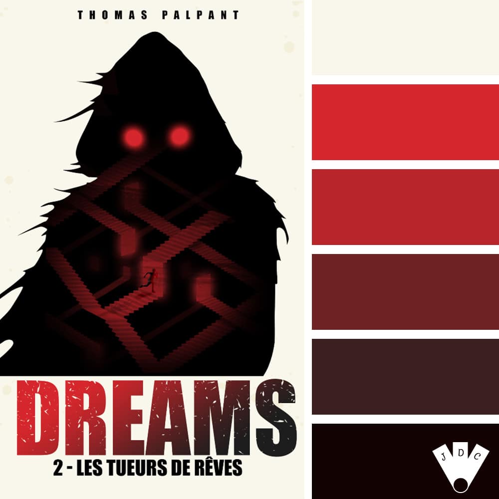 Color palette à partir de la couverture du livre "Les visiteurs de rêves : Dreams T2" de l'auteur Thomas Palpant.